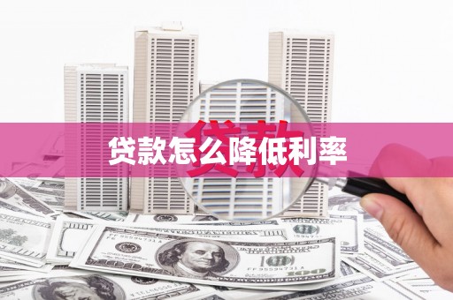 永济贷款怎么降低利率