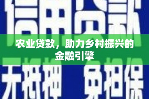永济农业贷款，助力乡村振兴的金融引擎