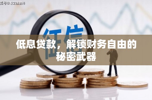 永济低息贷款，解锁财务自由的秘密武器