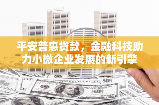 永济平安普惠贷款，金融科技助力小微企业发展的新引擎