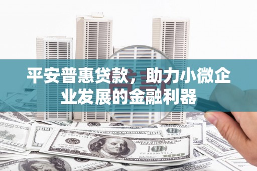 永济平安普惠贷款，助力小微企业发展的金融利器