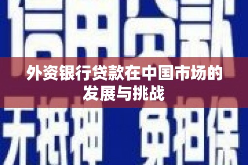 永济外资银行贷款在中国市场的发展与挑战