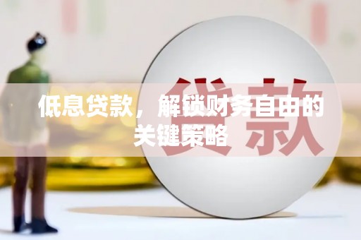 永济低息贷款，解锁财务自由的关键策略