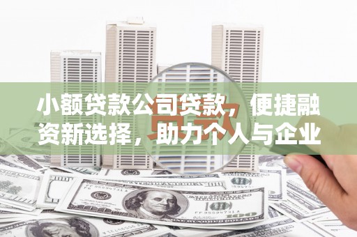 永济小额贷款公司贷款，便捷融资新选择，助力个人与企业成长