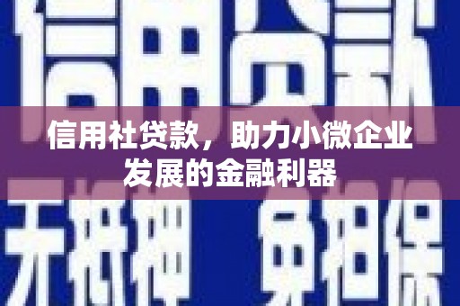 永济信用社贷款，助力小微企业发展的金融利器