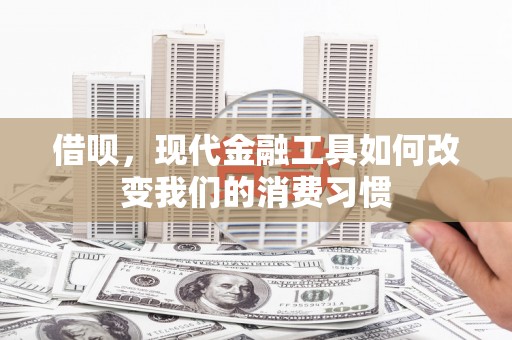 永济借呗，现代金融工具如何改变我们的消费习惯