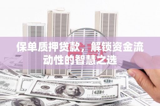 永济保单质押贷款，解锁资金流动性的智慧之选