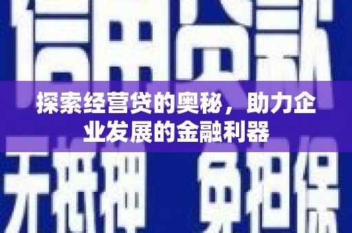 永济探索经营贷的奥秘，助力企业发展的金融利器