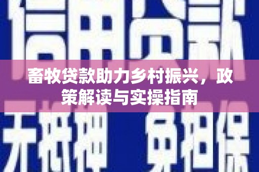 永济畜牧贷款助力乡村振兴，政策解读与实操指南