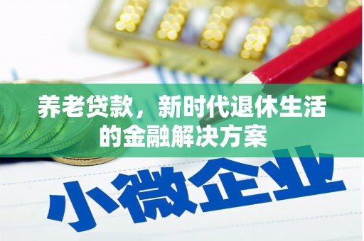 永济养老贷款，新时代退休生活的金融解决方案