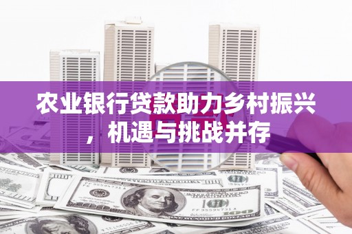 永济农业银行贷款助力乡村振兴，机遇与挑战并存