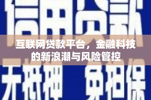 永济互联网贷款平台，金融科技的新浪潮与风险管控
