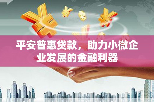 永济平安普惠贷款，助力小微企业发展的金融利器