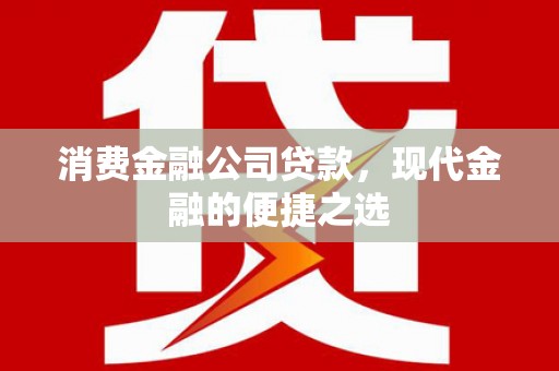 永济消费金融公司贷款，现代金融的便捷之选